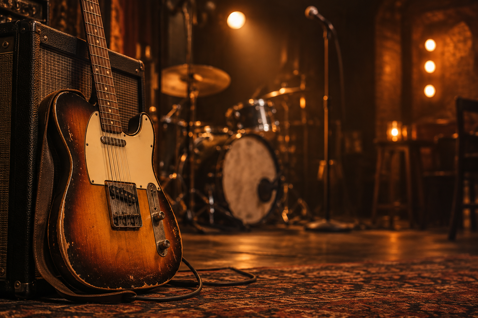 Sample artwork of instruments ready for a live set